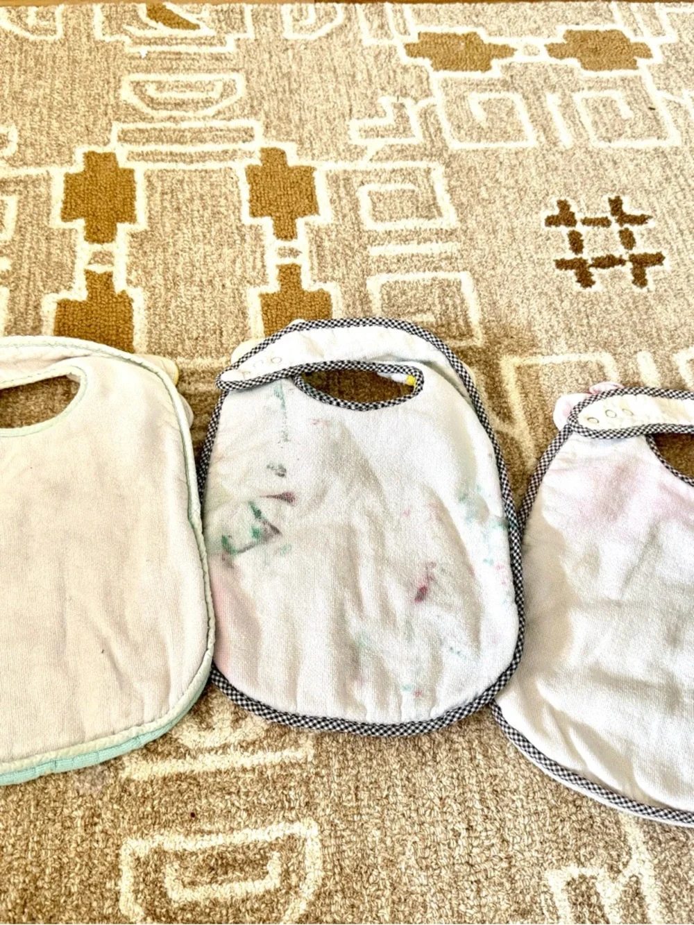 MacKenzie-Childs Multi-Bib Set with Yellow, Pink and Blue Accents